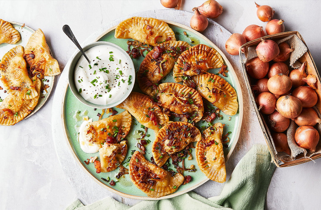 Recipe of Today: Potato and Onion Fierogies with Bacon